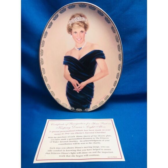 BRADFORD EXCHANGE PRINCESS DIANA "A VERY SPECIAL PRINCESS" 1998 oval PLATE - Picture 3 of 6